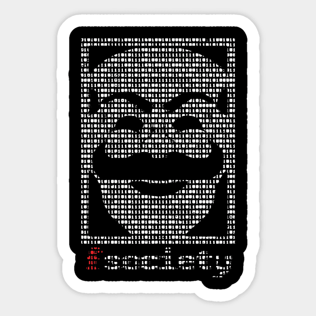 Fsociety In Binary (clean version) Sticker by Geeolteon